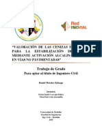 Valoración de Las Cenizas de Carbón para La Estabilización de Suelos Mediante Activación Alcalina y Su Uso en Vías No Pavimentadas