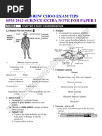 Spm Science Notes 2013 Paper 1 