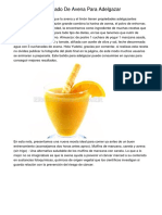 Delicioso Licuefactado de Avena para Adelgazar