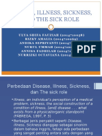 Antropologi Disease, Illness, Sickness Dan Sick Role
