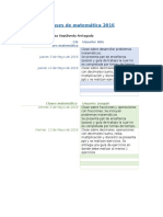 Clases de Matemática 2016