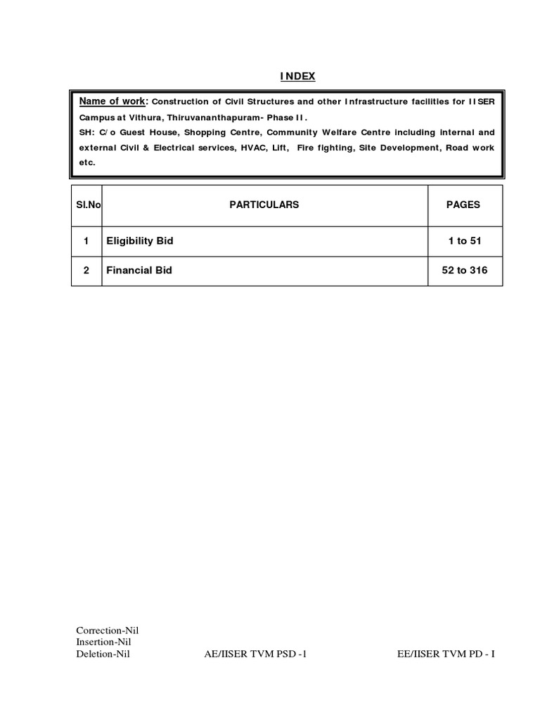 Tender Document PDF Construction Bidding Specification (Technical