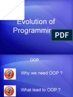 Evolution of Oop