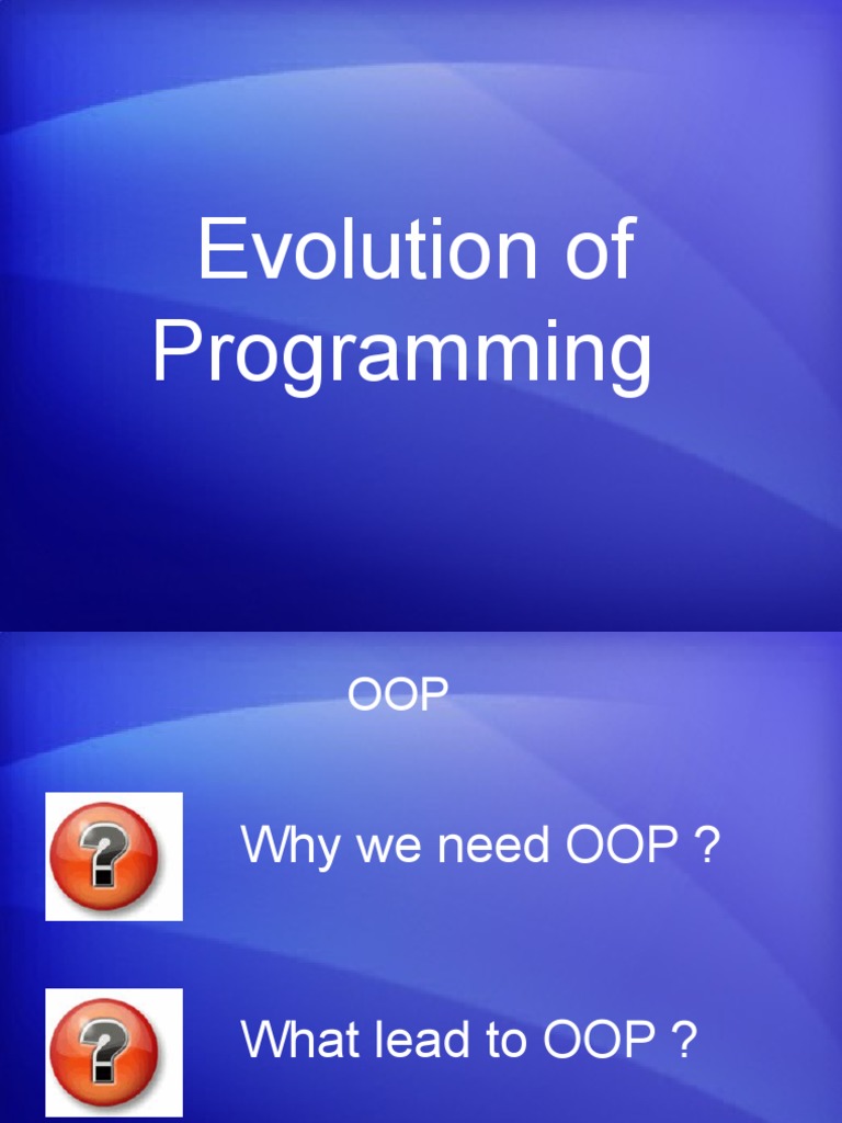 Evolution of Oop | PDF | Object Oriented Programming | Modular Programming