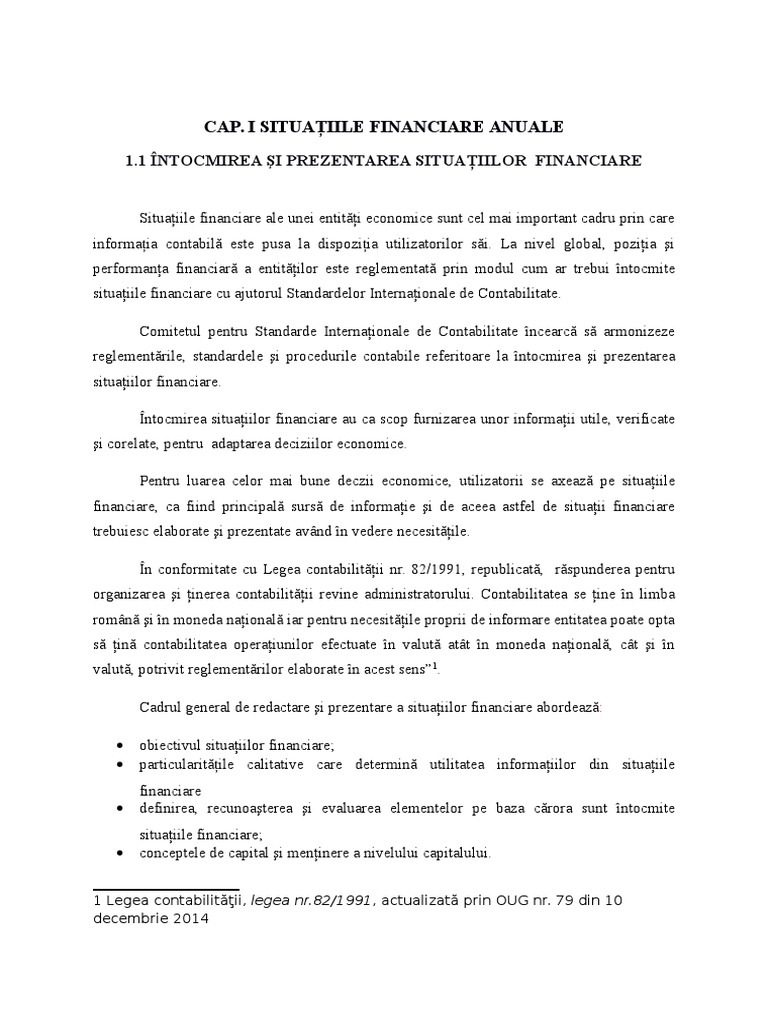 Situatii Financiare Referat