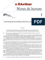 "Le Morte DArthur": Notes de Lecture Volet 138