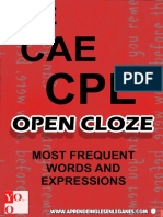 Open Cloze - Most Common Words and Expressions (Cov)
