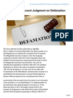 Lawweb.in-latest Supreme Court Judgment on Defamation