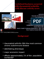 Assessment of Vertebral Fractures Occurred in Patients With Rheumatoid Arthritis-Correlation With Disease Activity Score