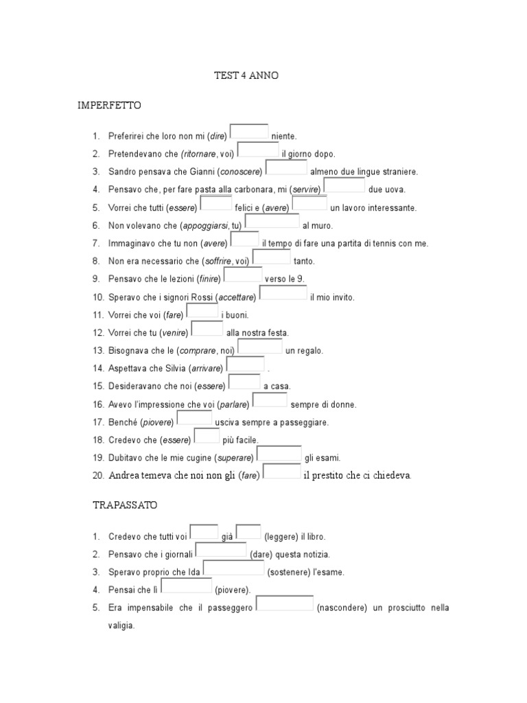 Test 4 Anno | PDF