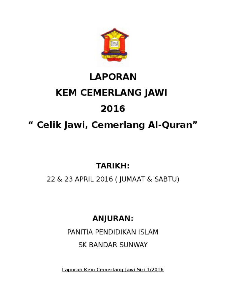 Laporan Kem Cemerlang Jawi