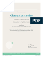 ihi certificate - introduction to population healt