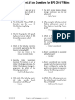 Current-Affairs Expected Questions for IBPS-Clerk v Mains-Exampundit