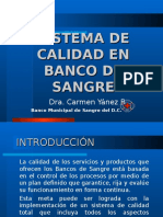 Sistema de Calidad en Banco de Sangre