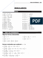 Tablas Integracion, derivacion e identidades trigonometricas