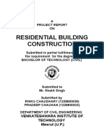 Residential Building Construction: Venkateshwara Institute of Technology Meerut (U.P.)