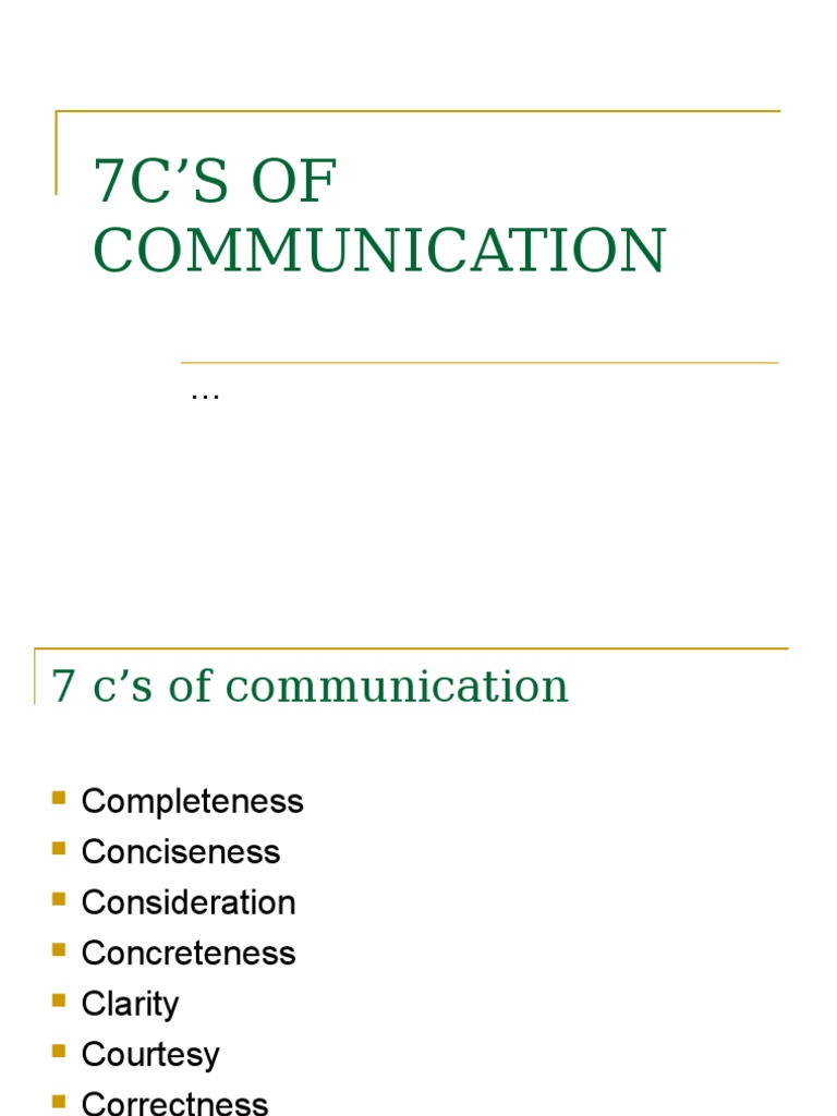 Mastering the 7 C's of Communication | PDF | Ellipsis | Question