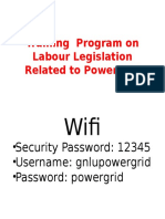 Training Program On Labour Legislation Related To PowerGrid