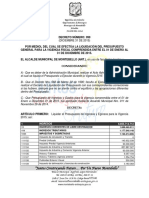 Decreto de Liquidación Del Presupuesto 201 PDF