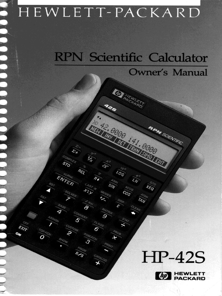 Hp 42s Us Manual Pdf