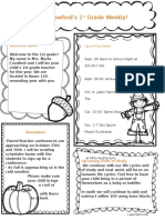 1st Grade Newsletter