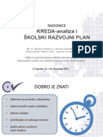 KREDA Analiza I Školski Razvojni Plan-Radionice