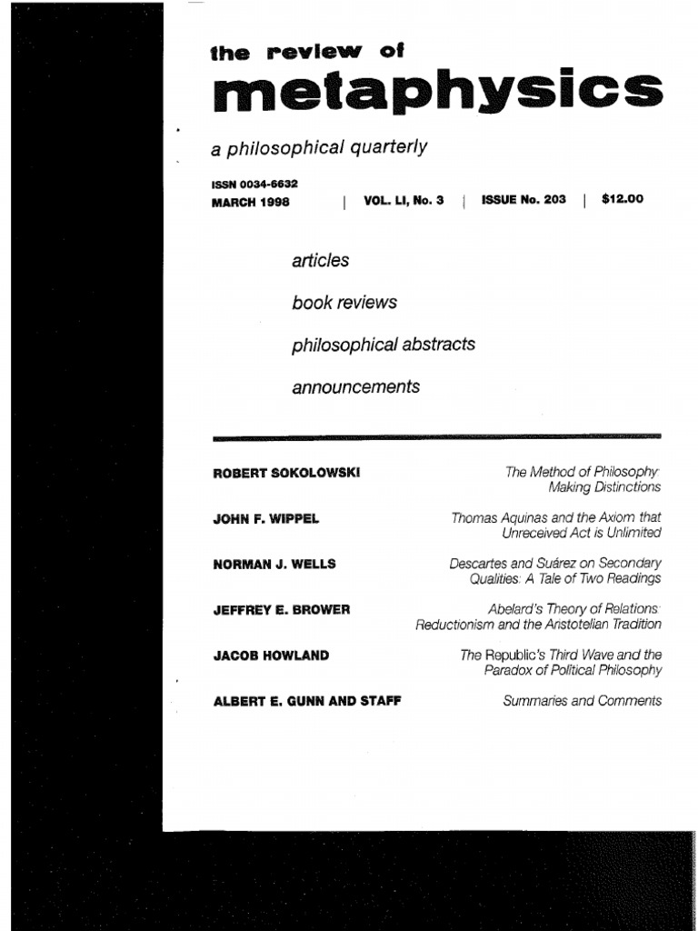 The Method of Philosophy. Making Distinctions | PDF