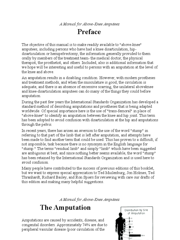 Amputation case study examples picture