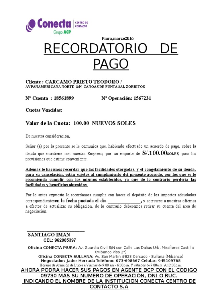CARTAS RECORDATORIOS.docx Bancos Pagos