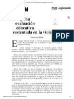 La Jornada - ¿Una Evaluación Educativa Sustentada en La Violencia