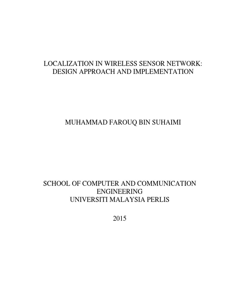 Localization Techniques in WSN Design | PDF | Wireless Sensor Network ...