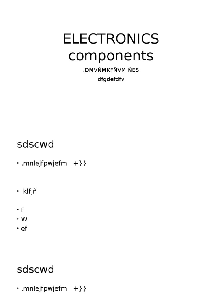 Electronics Component Advanced | PDF | Teaching Methods & Materials ...