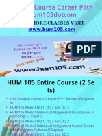 HUM 105 Course Career Path Begins Hum105dotcom
