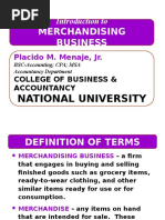 Lesson A - INTRODUCTION TO MERCHANDISING BUSINESS