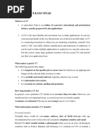 The Curriculum Vitae