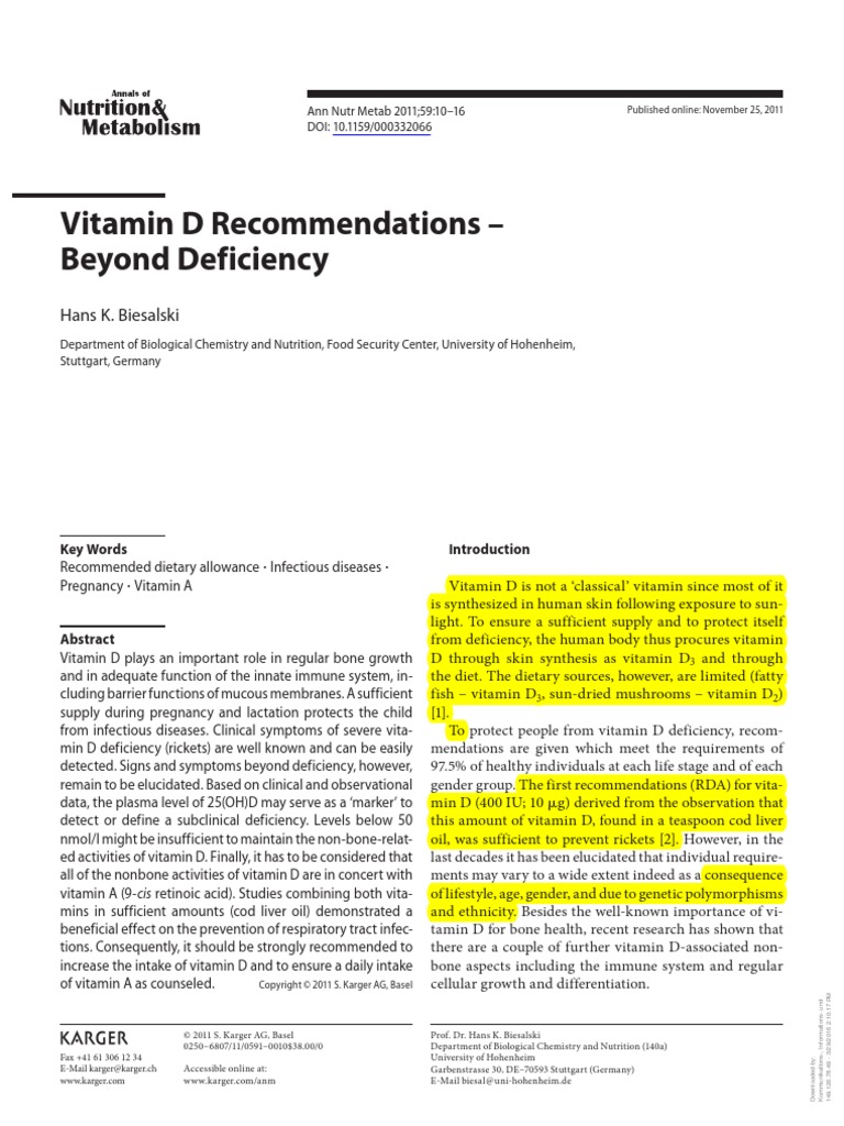 Biesalski Vitamin D PDF Vitamin D Vitamin A