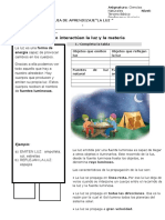 GUIA de APRENDIZAJE Luz y Sonido 3º Basico Mayo