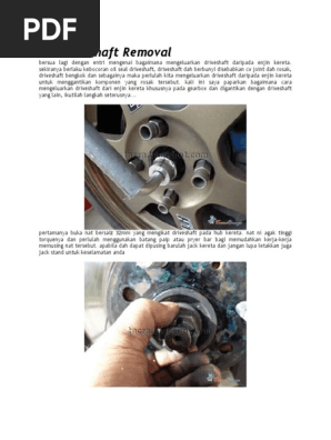 RH Driveshaft Removal  PDF