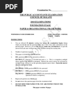 Examination No. - The Public Accountants Examination Council of Malawi 2010 Examinations Foundation Stage Paper 4: Organisational Framework