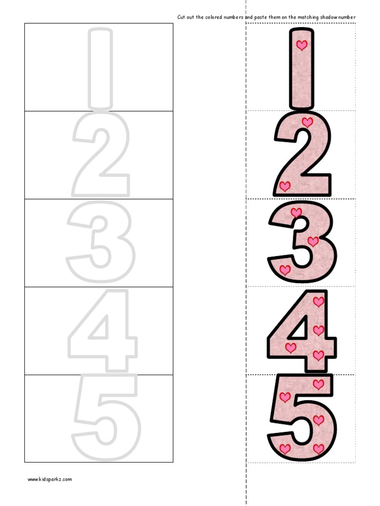 Match and Paste Colored Numbers | PDF