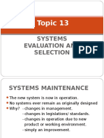 Topic 13 - System Maintenance