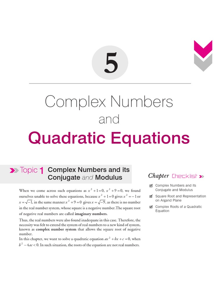 Complex Numbers: Quadratic Equations | PDF | Complex Number | Sine