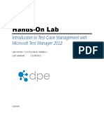 Introduction To Test Case Management With Microsoft Test Manager 2012