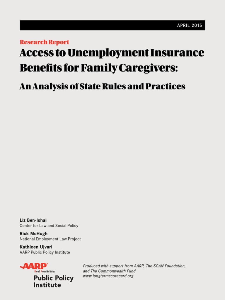 Access To Unemployment Insurance Benefits For Family Caregivers | PDF ...