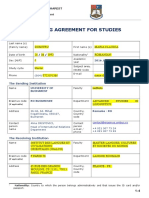 UB Learning Agreement For Studies16-17