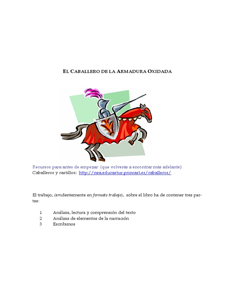 el-caballero-de-la-armadura-oxidada.pdf | Narración ...