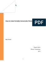 How To Make Portable Homemade Filament Extruder: Degree Thesis Plastic Technology 2015