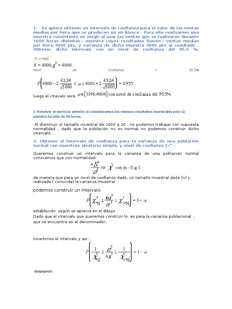 ejercicios estadistica aplicada Muestreo (Estadística
