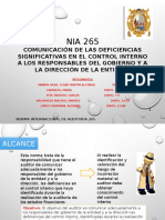 Nia 265 - Comunicacion de Deficiencias Significativas