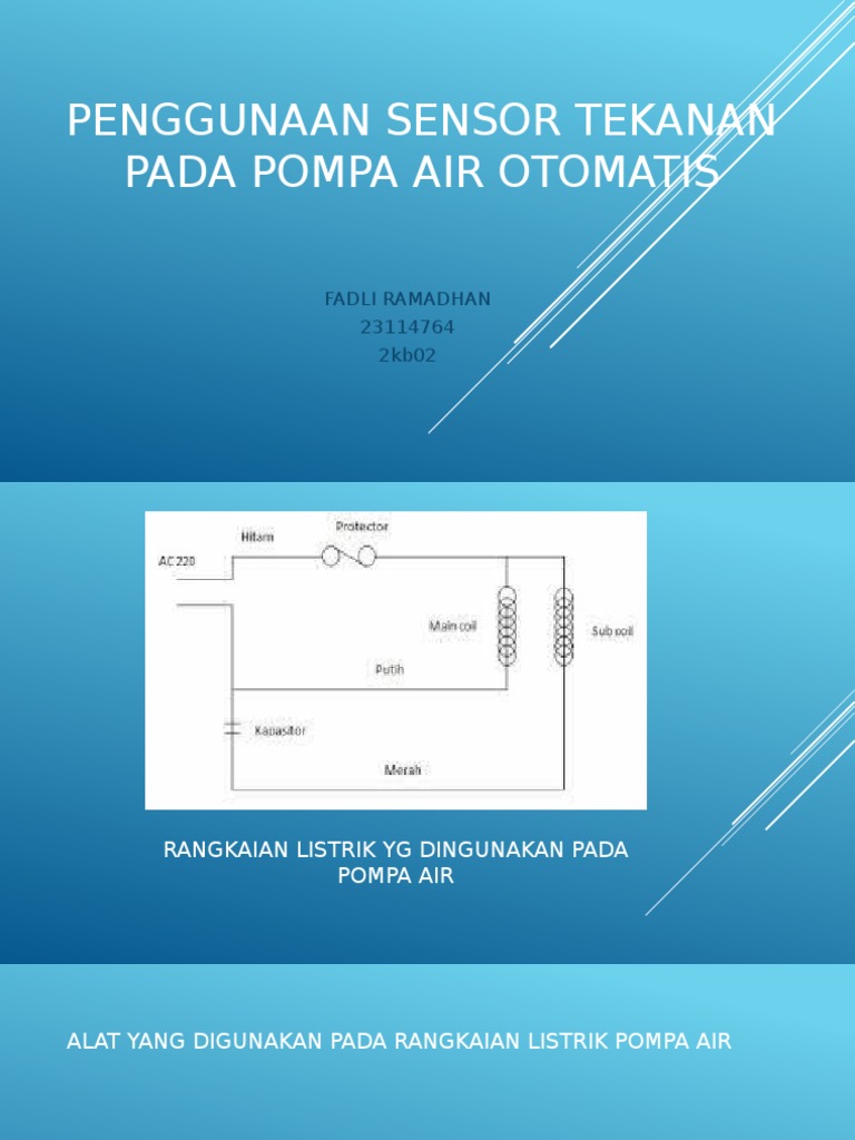 Penggunaan Sensor Tekanan Pada Pompa Air Otomatis | PDF
